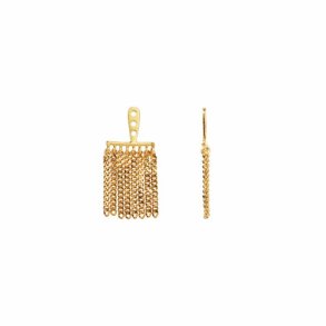 Stine A - Dancing Chains Behind Ear-Earring Gold