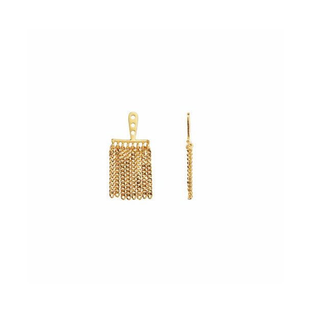 Stine A - Dancing Chains Behind Ear-Earring Gold
