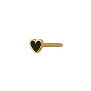 Stine A - Petit Love Heart Black Enamel 