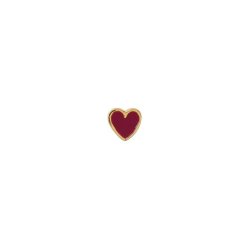Stine A - Petit Love Heart, Burgundy Enamel