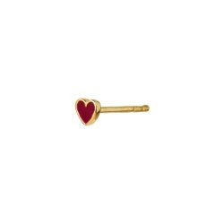 Stine A - Petit Love Heart, Burgundy Enamel