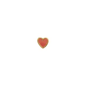 Stine A - Petit Love Heart Coral Enamel 