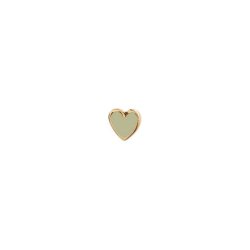 Stine A - Petit Love Heart Olive Green Enamel Gold