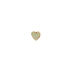 Stine A - Petit Love Heart Olive Green Enamel Gold