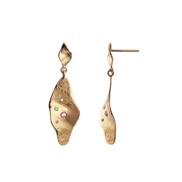 Stine A - Dangling Ile De L'Amour Earring with Stones