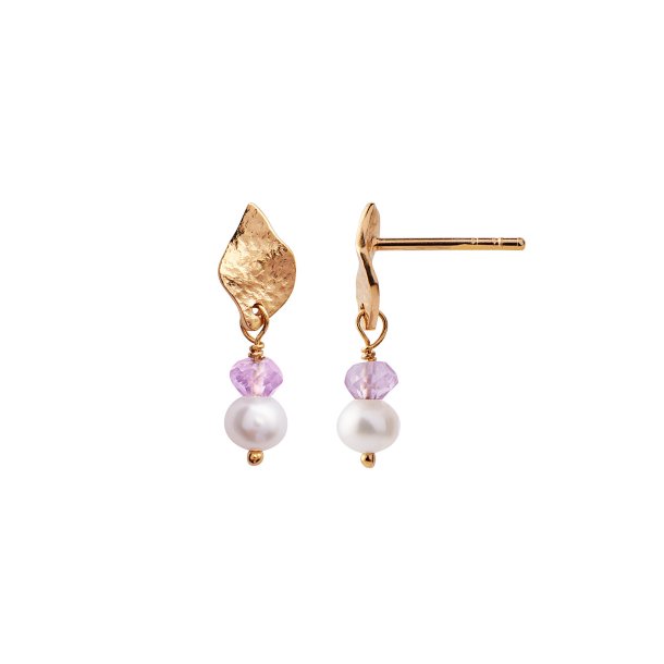 Stine A - Ile De L'Amour with Pearl and Light Amethyst Earring