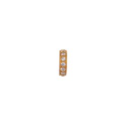 Stine A - Tres Petit Creol With White Stones Earring Gold