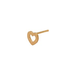 Stine A - Petit Open Love Heart Earring Gold