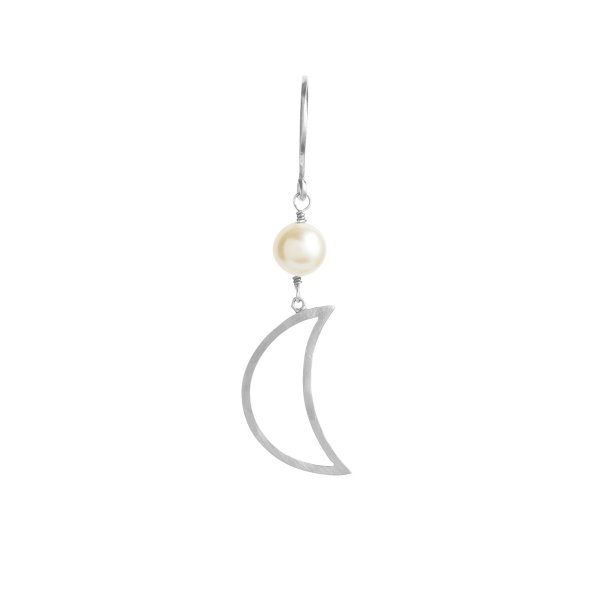 Stine A - Bella Moon Earring With Pearl 