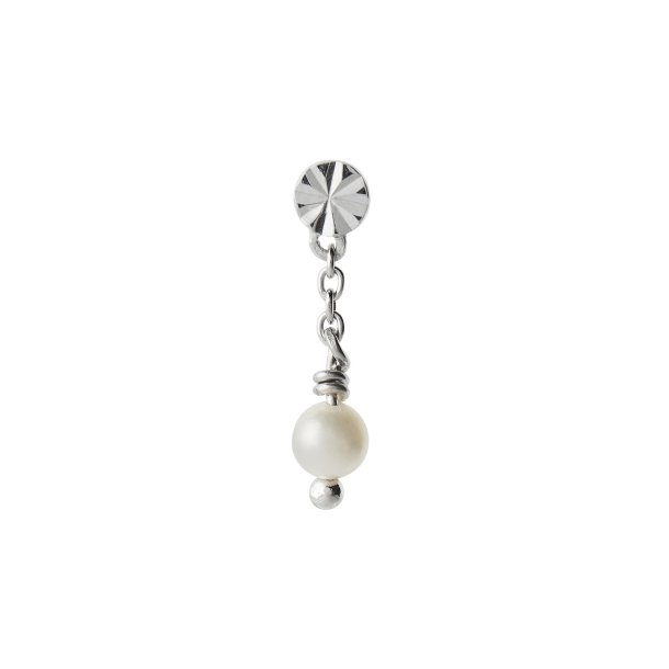 Stine A - Tres Petit Etolie Earring With Pearl Silver