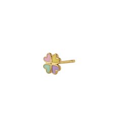 Stine A - Love Heart Clover Enamel Earring