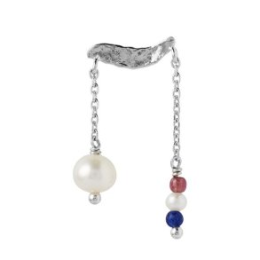 Stine A - Petit Gold Splash Earring Chains & French kiss, Slv