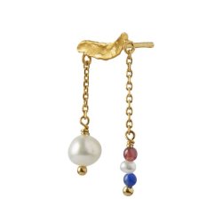 Stine A - Petit Gold Splash Earring Chains &amp; French kiss, Forgyldt