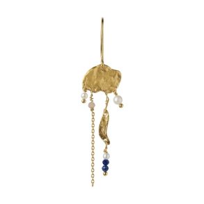 Stine A - Long Gold Splash Earring Chain & Color Pop