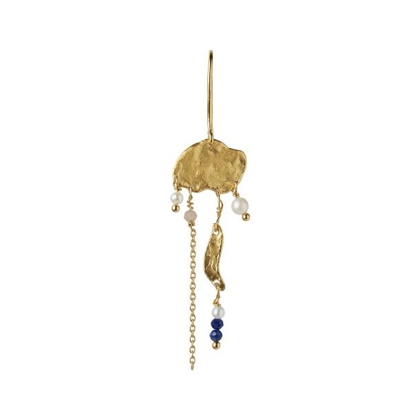 Stine A - Long Gold Splash Earring Chain &amp; Color Pop