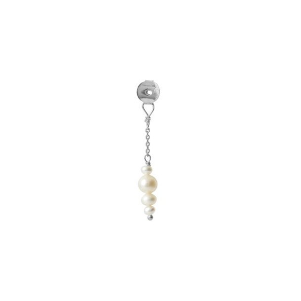 Stine A - Petit Pearl Berries Behind Ear Earring, Slv