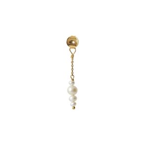 Stine A - Petit Pearl Berries Behind Ear Earring, Forgyldt