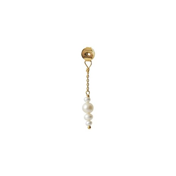 Stine A - Petit Pearl Berries Behind Ear Earring, Forgyldt