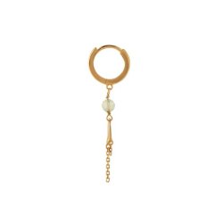 Stine A - Single Huggie with Clear Sea and Chains