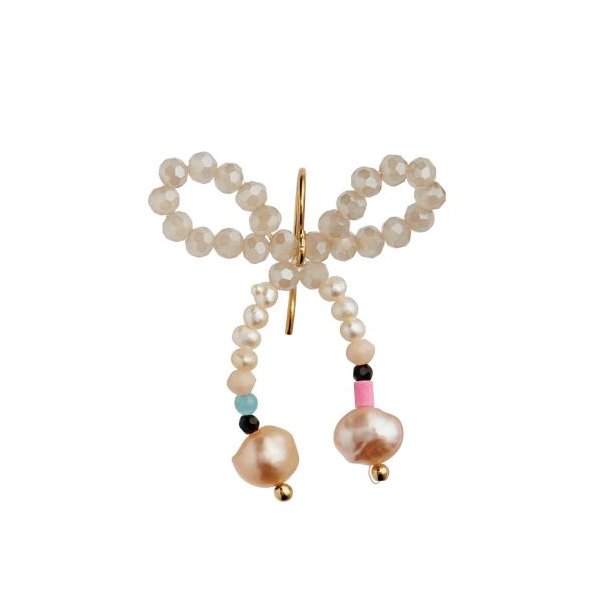Stine A - Single Glow Bow Earring, Creamy Colors