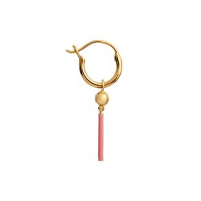 Stine A - Huggie With Disco Ball and Pin, Dusty Rose Enamel