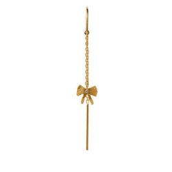 Stine A - Petit Bow Double Chain Earring - Gold