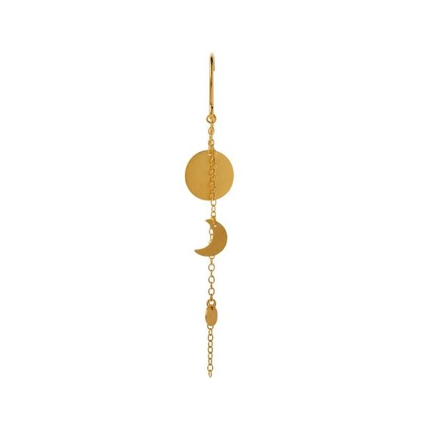 Stine A - Sun and Moon Earring with Chain