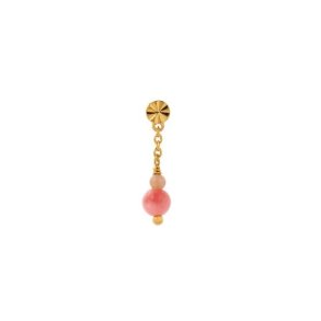 Stine A - Tres Petit Etoile Earring with Coral