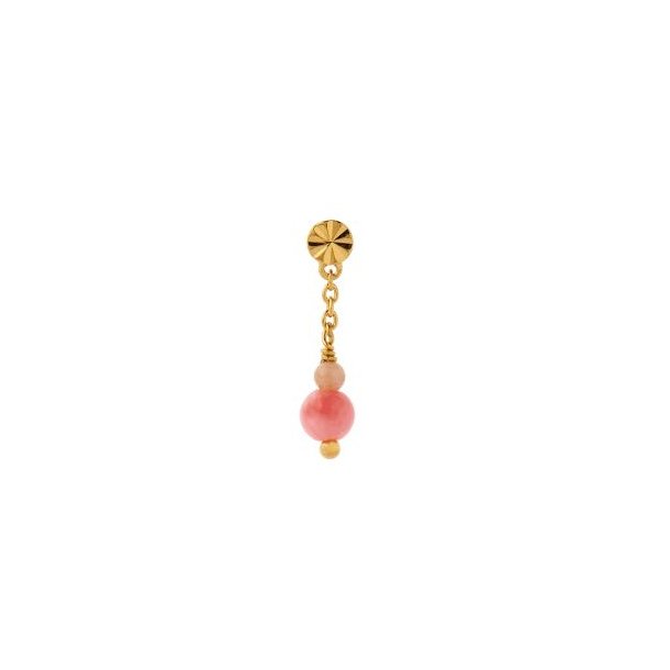 Stine A - Tres Petit Etoile Earring with Coral