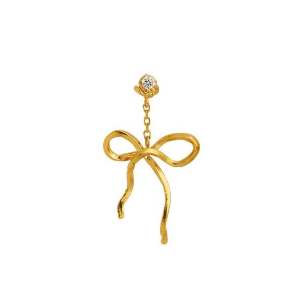 Stine A - Dangling Flow Bow Earring