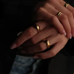 Sistie 2nd - Wavy Ring, Guld