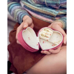 Maanesten - Smykkeskrin, Hjerteskrin Pink