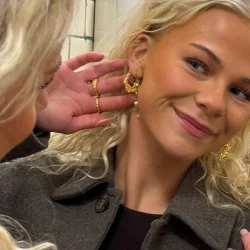 Sistie 2nd - Wavy �reringe, Forgyldt