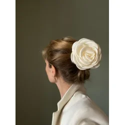 Pico - Giant Satin Rose Klemme, Sort