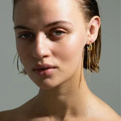 Jane K�nig - Orbis Chain Hoop �rering, Forgyldt