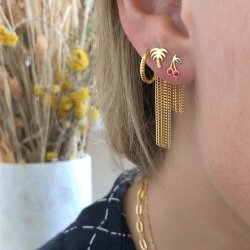 Stine A - Petit Tinsel Creol Earring Gold