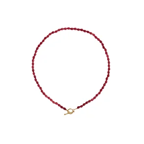 Stine A - Love Drop Halskde, Burgundy