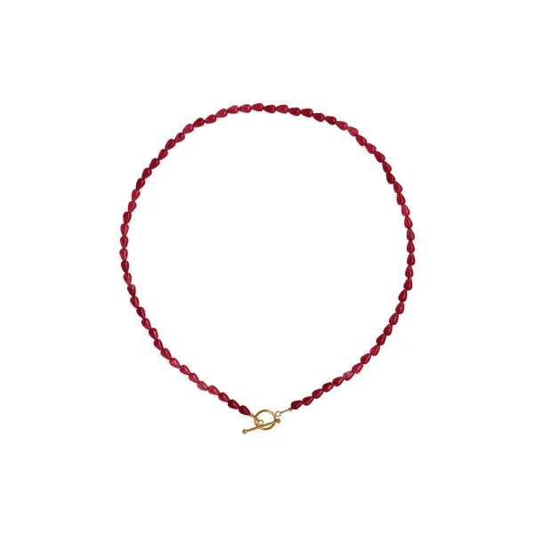 Stine A - Love Drop Halskde, Burgundy