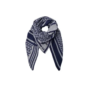 Black Colour - BCBEX triangle scarf, Navy