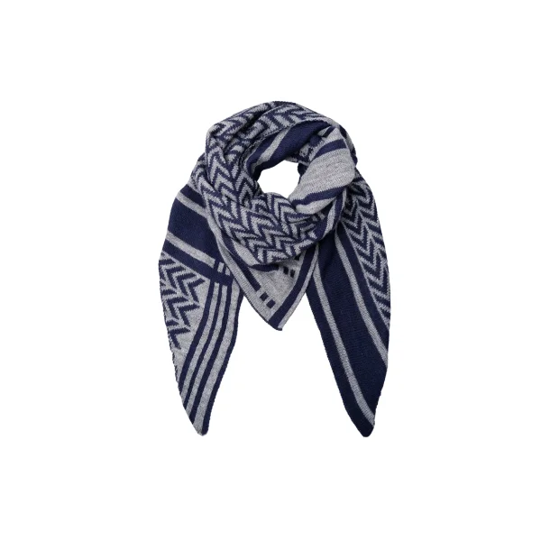 Black Colour - BCBEX triangle scarf, Navy