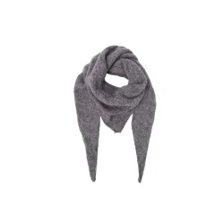 Black Colour - Bcdell Knitted Mini Scarf, Grey Melange