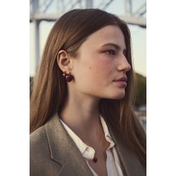 Maanesten - Rosy Heart �reringe, Forgyldt