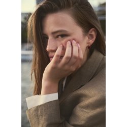 Maanesten - Rubina Heart �reringe, Forgyldt