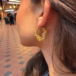 Sistie 2nd - Wavy �reringe, Forgyldt