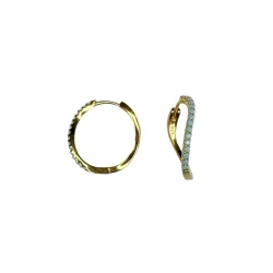 Pico - Amelia Petit Crystal Hoops reringe, Lysebl