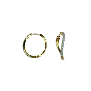 Pico - Amelia Petit Crystal Hoops reringe, Lysebl