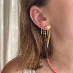 Stine A - Shell Reflections Earrings with Chains