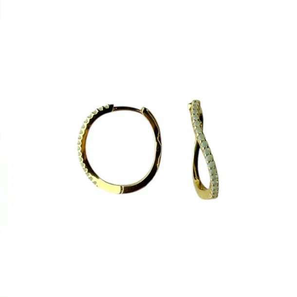 Pico - Amelia Petit Crystal Hoops reringe, Grn Opac