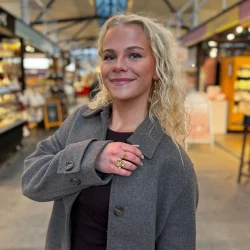 Sistie 2nd - Wavy �reringe, Forgyldt