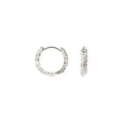 Camille Brinch - Lille Sparkly Hoops, Slv